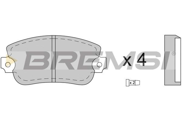BREMSI Комплект тормозных колодок, дисковый тормоз BP2073