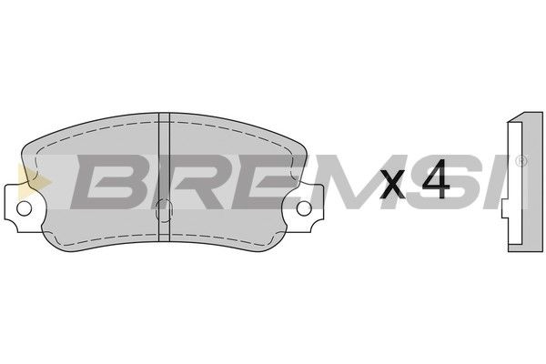 BREMSI stabdžių trinkelių rinkinys, diskinis stabdys BP2074