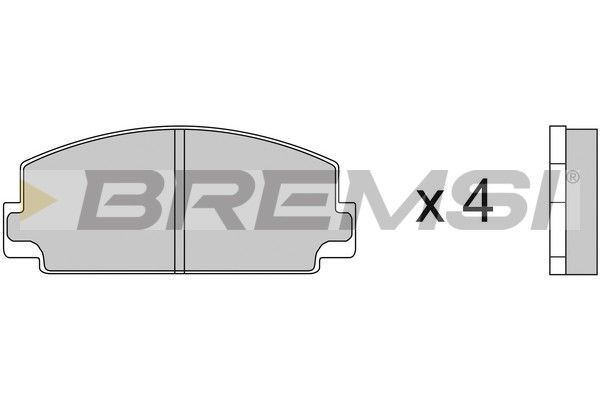 BREMSI stabdžių trinkelių rinkinys, diskinis stabdys BP2077