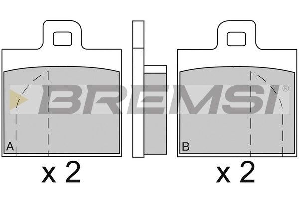 BREMSI stabdžių trinkelių rinkinys, diskinis stabdys BP2089