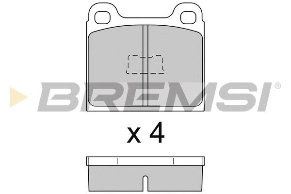 BREMSI stabdžių trinkelių rinkinys, diskinis stabdys BP2091