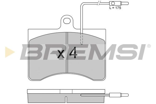 BREMSI Комплект тормозных колодок, дисковый тормоз BP2094