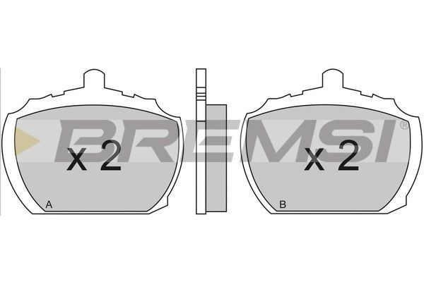 BREMSI Комплект тормозных колодок, дисковый тормоз BP2102
