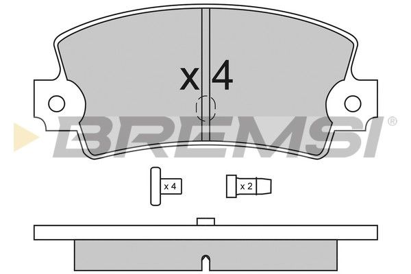 BREMSI stabdžių trinkelių rinkinys, diskinis stabdys BP2114