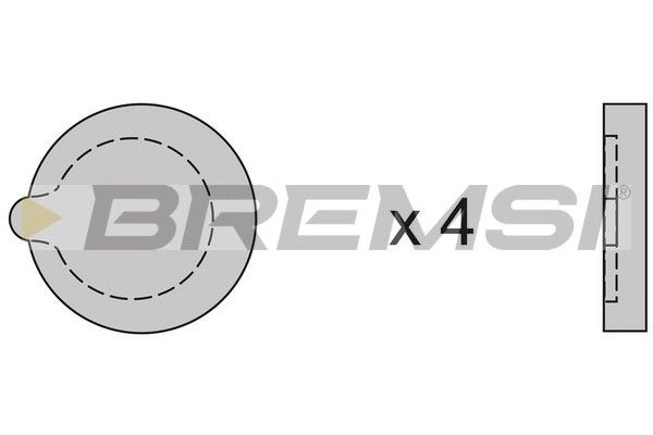 BREMSI stabdžių trinkelių rinkinys, diskinis stabdys BP2121