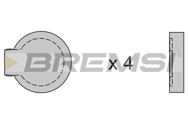 BREMSI stabdžių trinkelių rinkinys, diskinis stabdys BP2122