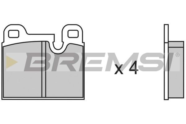 BREMSI stabdžių trinkelių rinkinys, diskinis stabdys BP2146