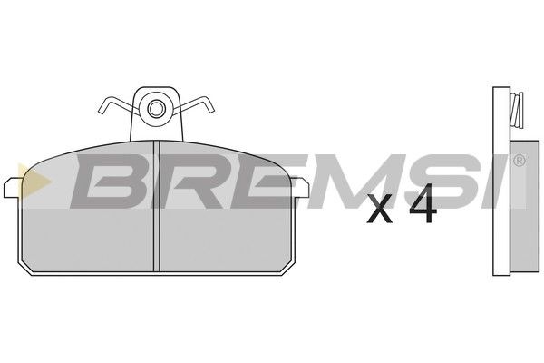 BREMSI stabdžių trinkelių rinkinys, diskinis stabdys BP2151