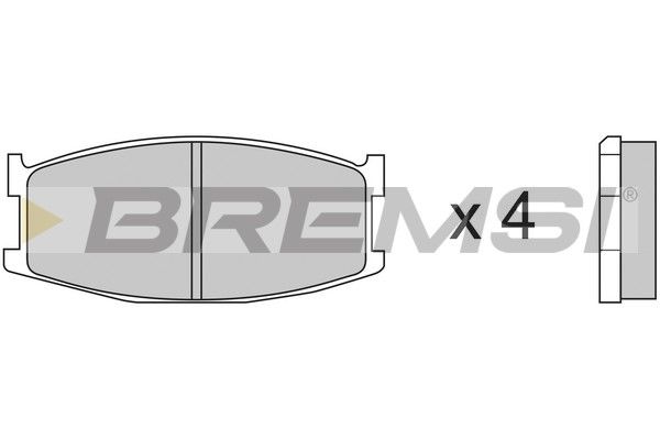 BREMSI stabdžių trinkelių rinkinys, diskinis stabdys BP2152-1