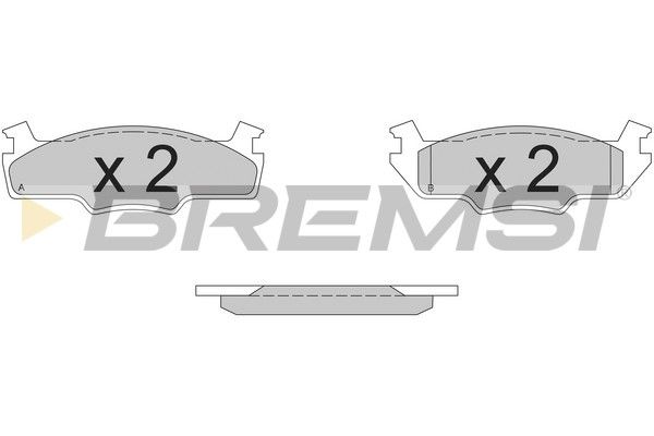 BREMSI stabdžių trinkelių rinkinys, diskinis stabdys BP2162