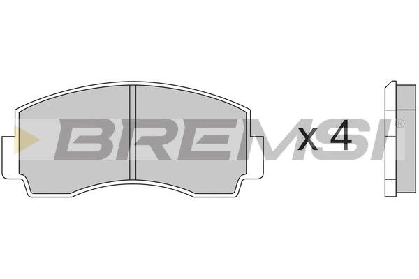 BREMSI stabdžių trinkelių rinkinys, diskinis stabdys BP2168