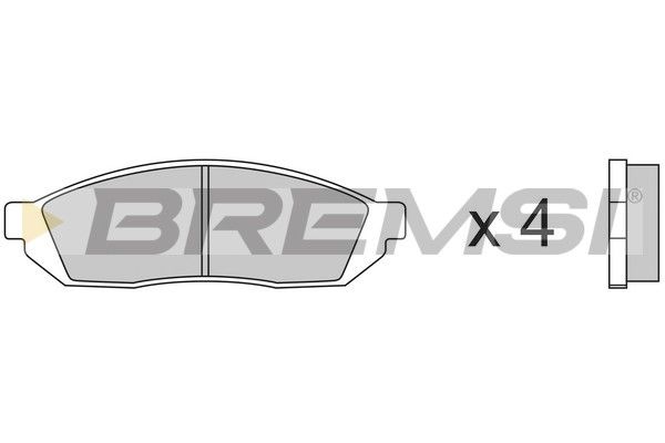 BREMSI Комплект тормозных колодок, дисковый тормоз BP2176