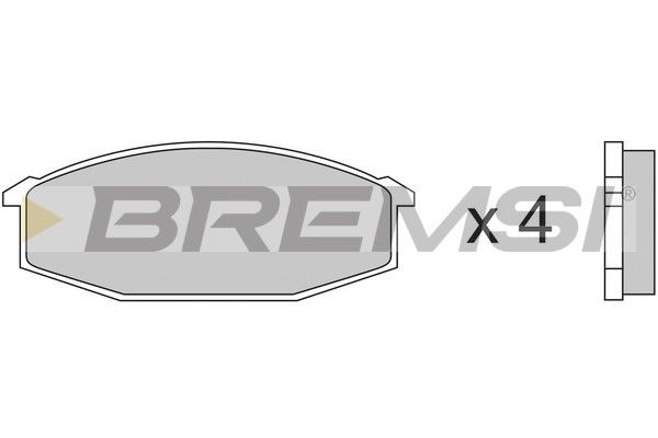 BREMSI Комплект тормозных колодок, дисковый тормоз BP2180