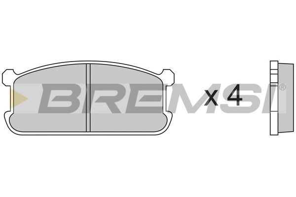 BREMSI Комплект тормозных колодок, дисковый тормоз BP2192