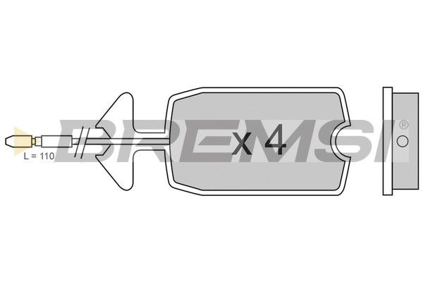 BREMSI Комплект тормозных колодок, дисковый тормоз BP2195