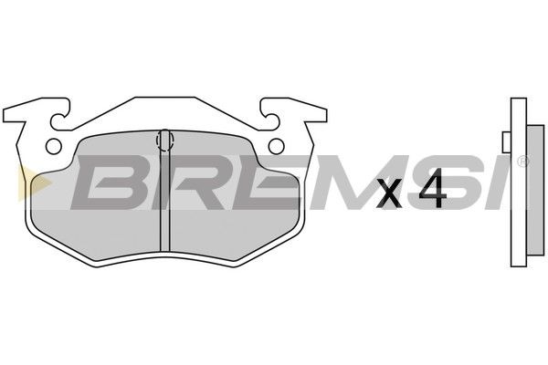 BREMSI Комплект тормозных колодок, дисковый тормоз BP2217