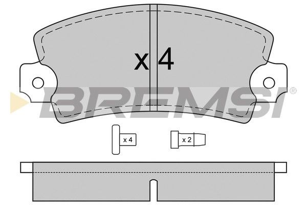 BREMSI stabdžių trinkelių rinkinys, diskinis stabdys BP2220