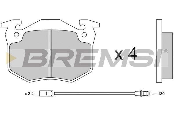 BREMSI Комплект тормозных колодок, дисковый тормоз BP2230