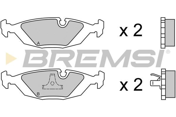 BREMSI Комплект тормозных колодок, дисковый тормоз BP2236