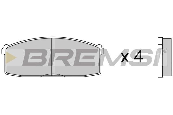 BREMSI stabdžių trinkelių rinkinys, diskinis stabdys BP2237