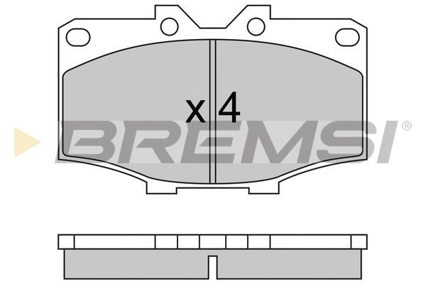 BREMSI Комплект тормозных колодок, дисковый тормоз BP2242