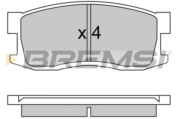 BREMSI Комплект тормозных колодок, дисковый тормоз BP2244