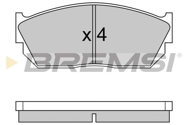 BREMSI stabdžių trinkelių rinkinys, diskinis stabdys BP2245