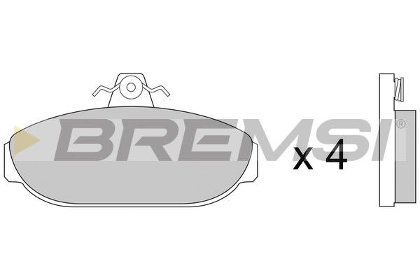 BREMSI stabdžių trinkelių rinkinys, diskinis stabdys BP2248