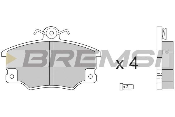 BREMSI stabdžių trinkelių rinkinys, diskinis stabdys BP2268