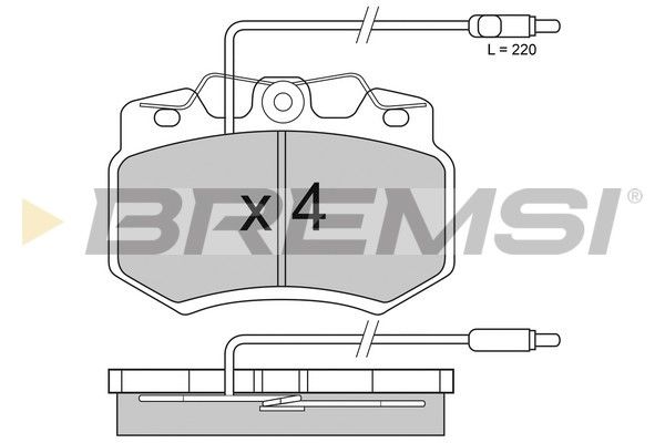 BREMSI Комплект тормозных колодок, дисковый тормоз BP2276-1