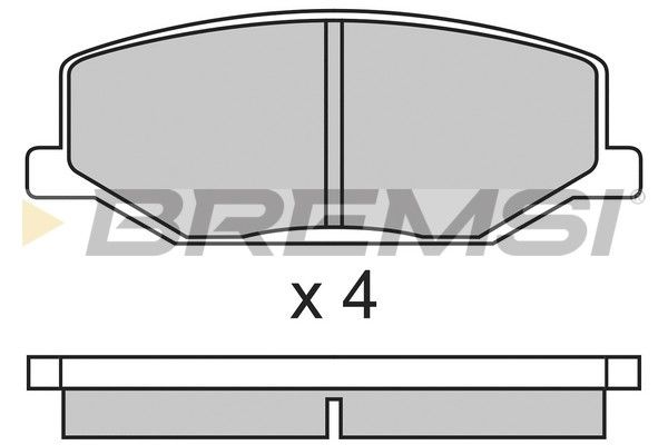 BREMSI Комплект тормозных колодок, дисковый тормоз BP2278
