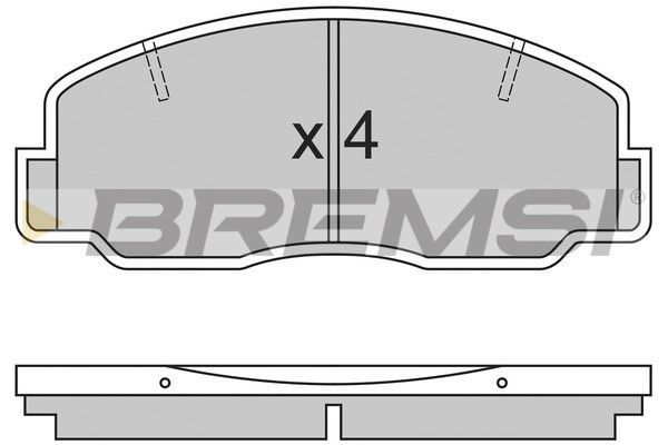BREMSI stabdžių trinkelių rinkinys, diskinis stabdys BP2305