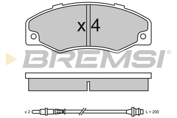 BREMSI stabdžių trinkelių rinkinys, diskinis stabdys BP2320