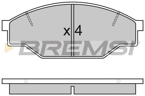 BREMSI Комплект тормозных колодок, дисковый тормоз BP2322