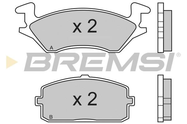 BREMSI stabdžių trinkelių rinkinys, diskinis stabdys BP2324