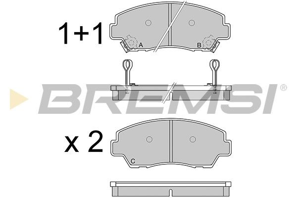BREMSI stabdžių trinkelių rinkinys, diskinis stabdys BP2326