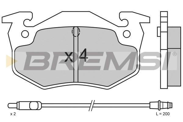 BREMSI Комплект тормозных колодок, дисковый тормоз BP2338