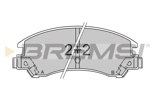 BREMSI stabdžių trinkelių rinkinys, diskinis stabdys BP2358
