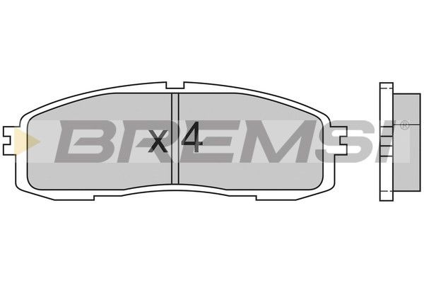 BREMSI Комплект тормозных колодок, дисковый тормоз BP2362