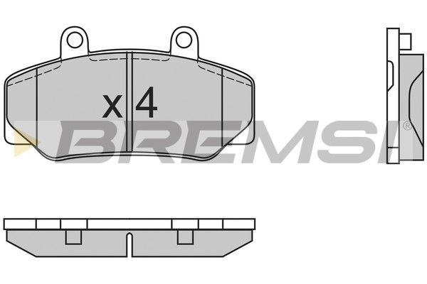 BREMSI Комплект тормозных колодок, дисковый тормоз BP2386