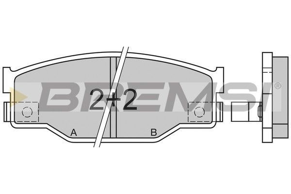 BREMSI stabdžių trinkelių rinkinys, diskinis stabdys BP2403