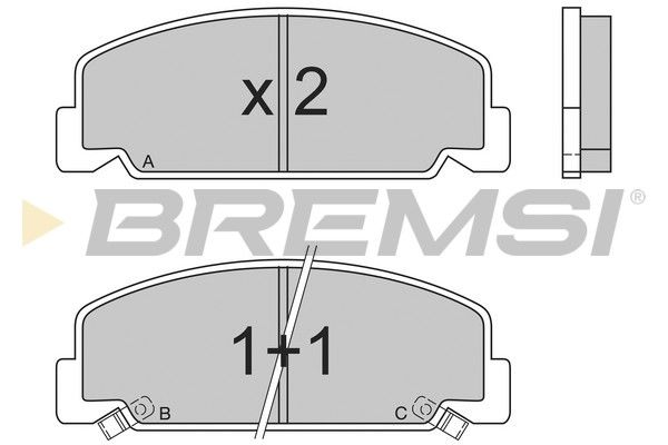 BREMSI Комплект тормозных колодок, дисковый тормоз BP2406