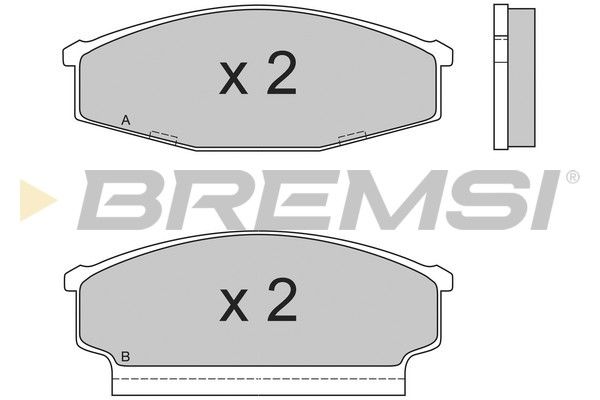 BREMSI stabdžių trinkelių rinkinys, diskinis stabdys BP2408