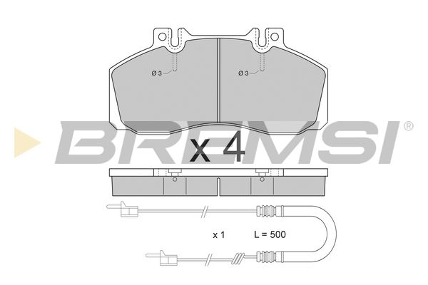BREMSI stabdžių trinkelių rinkinys, diskinis stabdys BP2409