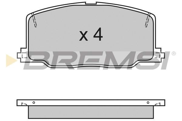 BREMSI stabdžių trinkelių rinkinys, diskinis stabdys BP2411