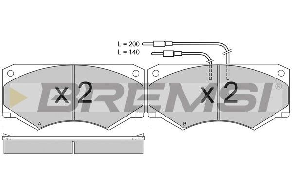 BREMSI Комплект тормозных колодок, дисковый тормоз BP2416