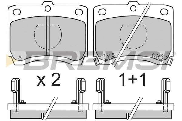 BREMSI Комплект тормозных колодок, дисковый тормоз BP2429