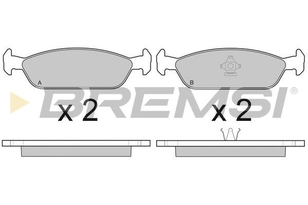BREMSI Комплект тормозных колодок, дисковый тормоз BP2444