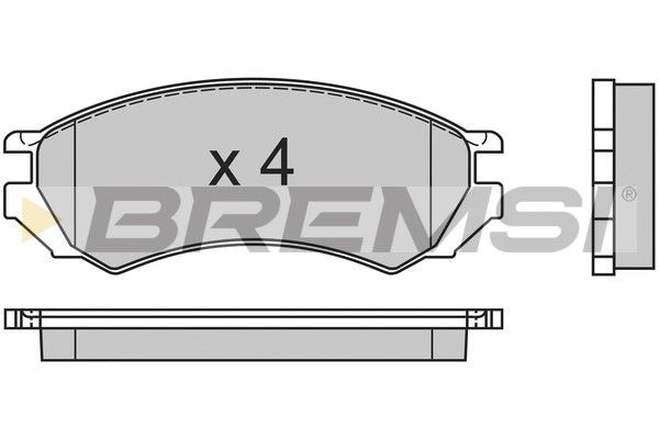 BREMSI stabdžių trinkelių rinkinys, diskinis stabdys BP2468