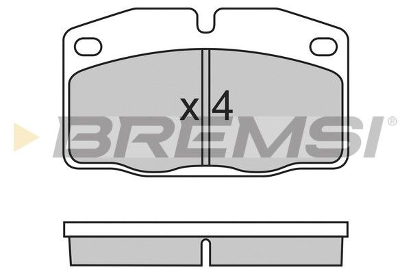 BREMSI Комплект тормозных колодок, дисковый тормоз BP2487
